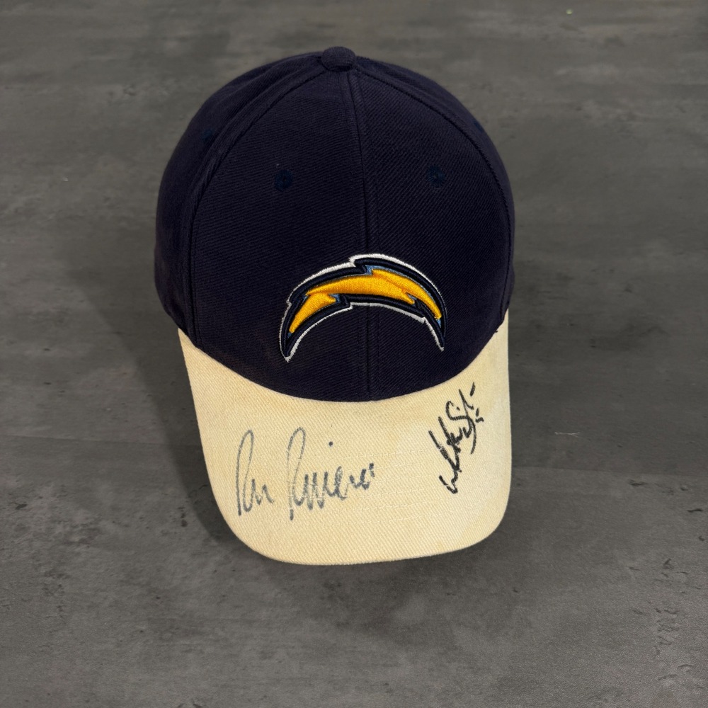 Reebok San Diego Chargers Hat Mens Signed Ron Rivera Mike Scifres Autograph NFL